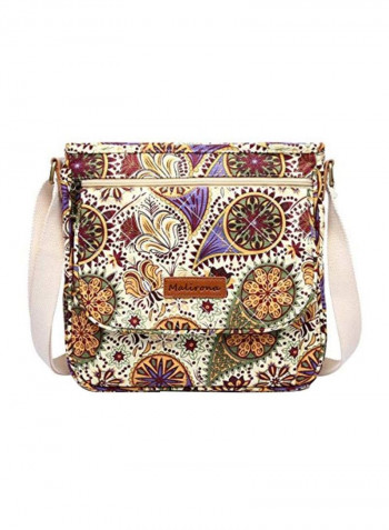 Floral Design Messenger Bag Multicolour