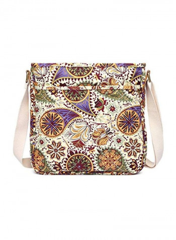 Floral Design Messenger Bag Multicolour