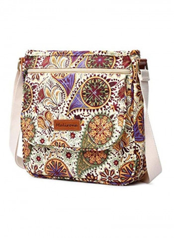 Floral Design Messenger Bag Multicolour