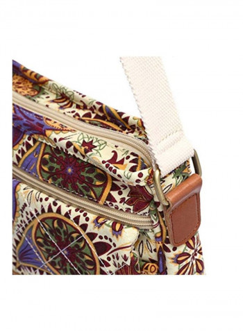 Floral Design Messenger Bag Multicolour