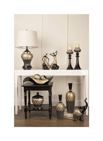 Polyresin Decorative Collectible Figurine Gold/Black/Clear 12x12x6.5inch