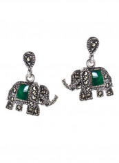 925 Sterling Silver Royal Elephant Quartz And Marcasite Style Pyrite Stud Earrings reviews 925 Sterling Silver Royal Elephant Quartz And Marcasite Style Pyrite Stud Earrings