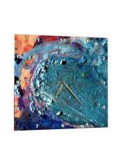 Abstract Melted Crayons Printed Wall Clock Multicolour 13 x 13inch
