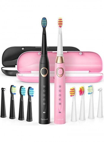 Dual Electric Travel Toothbrush Set Multicolour
