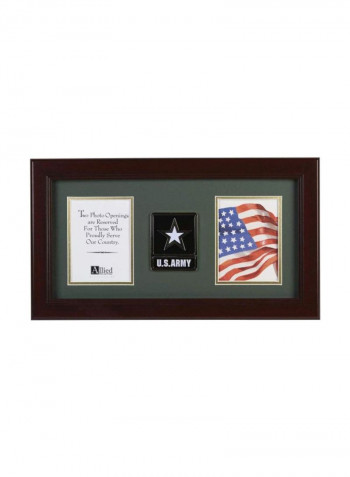 Wooden Double Wall Picture Frame Brown 10x18x1inch