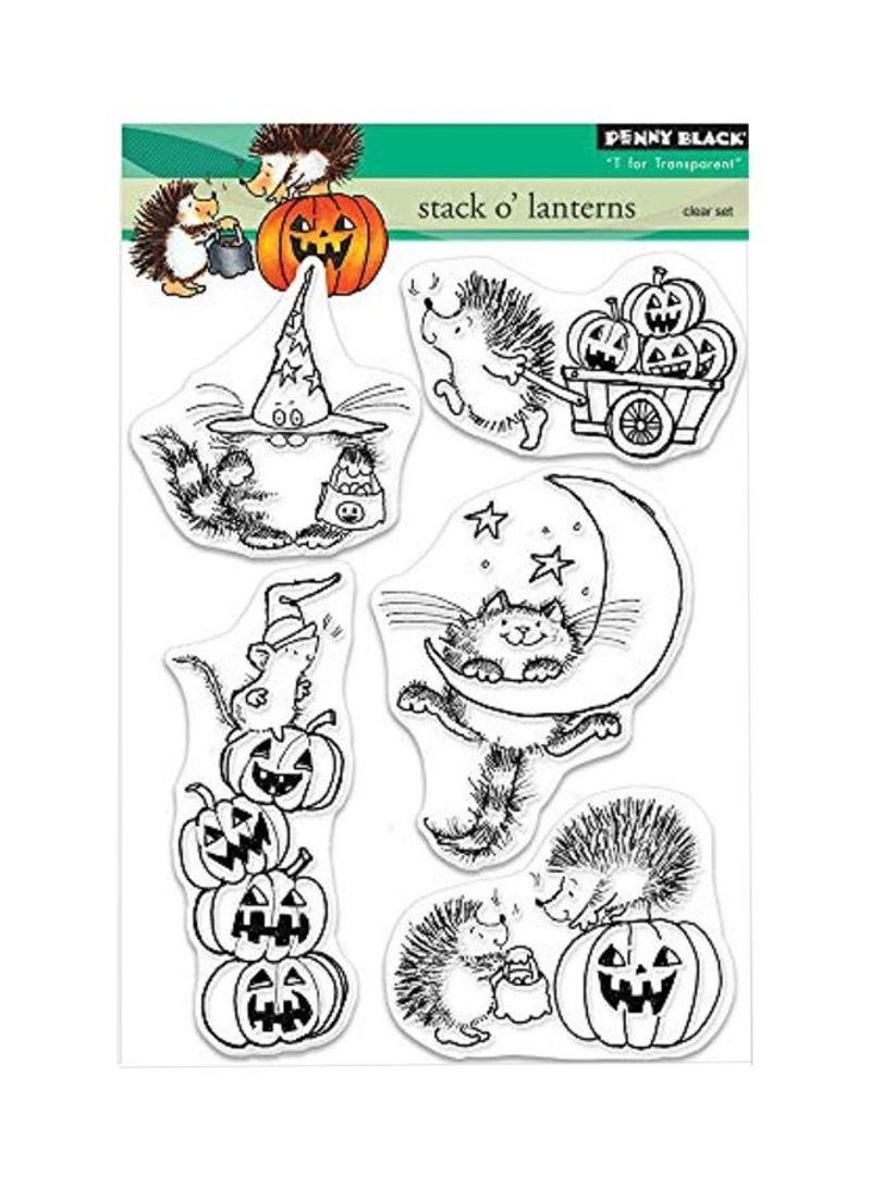 5-Piece Clear Stamp Set Clear/Black