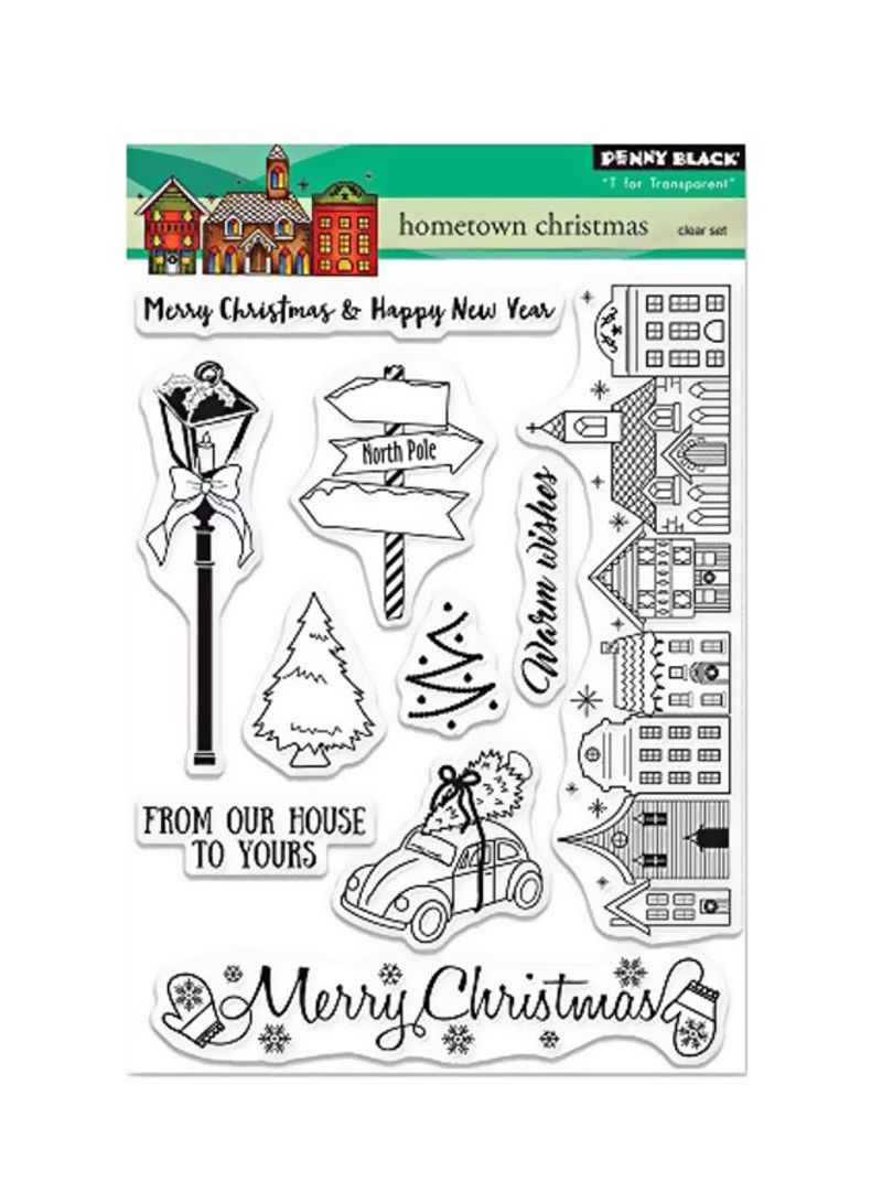 Clear Cling Stamp Set Clear/Black