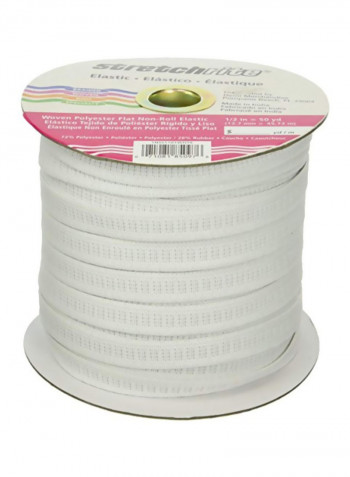 Polyester Elastic Spool White 50yard
