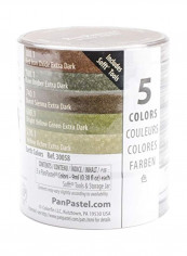 طقم ألوان باستيل من 5 قطع Red Iron/Row Umber/Bright Yellow Green