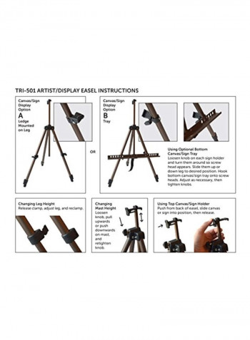 Aluminium Field Easel Silver/Black