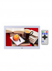 LCD Digital Photo Frame With Remote - US Plug White