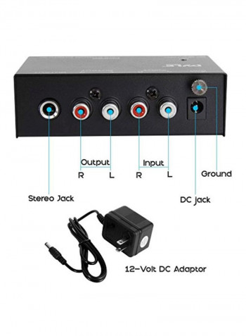 Phono Turntable Preamp B00BG2H95K Black