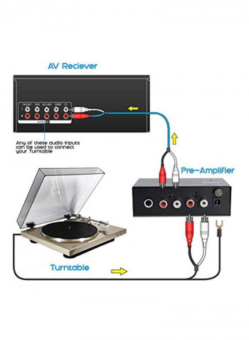 Phono Turntable Preamp B00BG2H95K Black