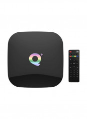 Q Plus Smart Android TV Box With Remote Control Q Plus Black