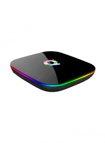 Q Plus Smart Android TV Box With Remote Control Q Plus Black