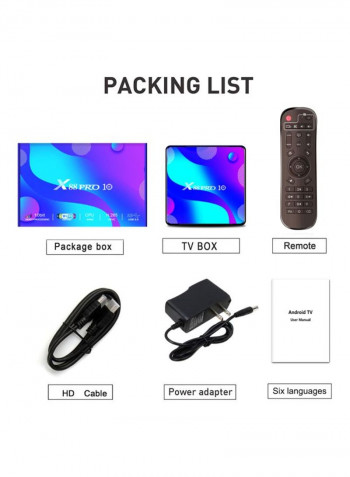 X88 Pro 10 Smart TV Box V7611EU-128G Black/Blue/Purple