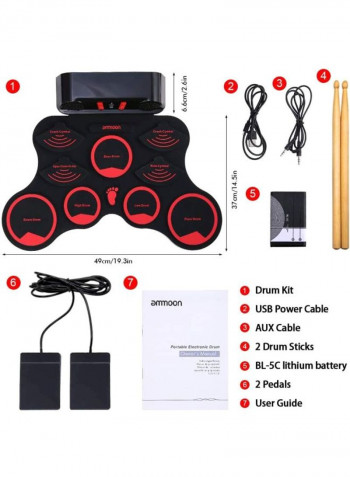 Portable Electronic Drum Set