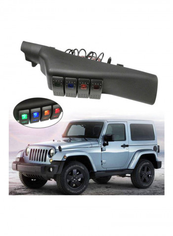 4-Switch Panel Power Distribution Control System Replacement for Jeep Wrangler 2007-2017