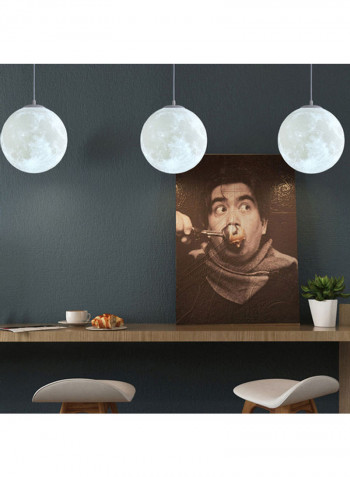 3D Printing The Moon Droplight White 25 x 25 x 25centimeter