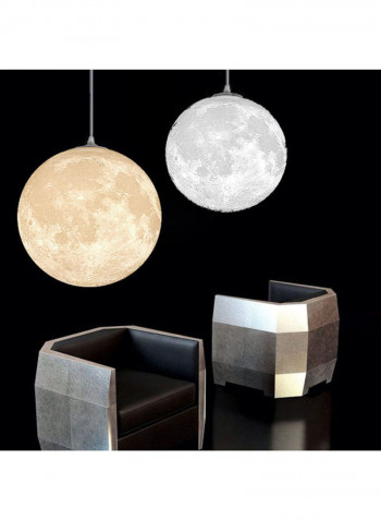 3D Printing The Moon Droplight White 25 x 25 x 25centimeter