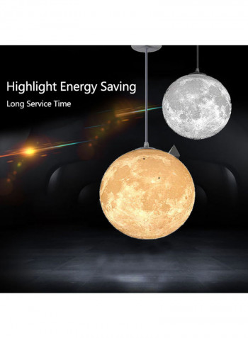 3D Printing The Moon Droplight White 25 x 25 x 25centimeter