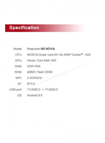 N5 Nova Smart TV Set Top Box With Remote N5-32 black