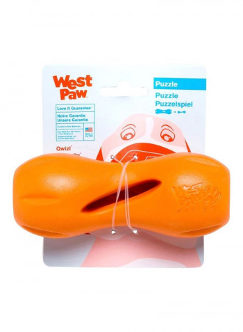 Qwizl Dog Chew Puzzle Toy برتقالي