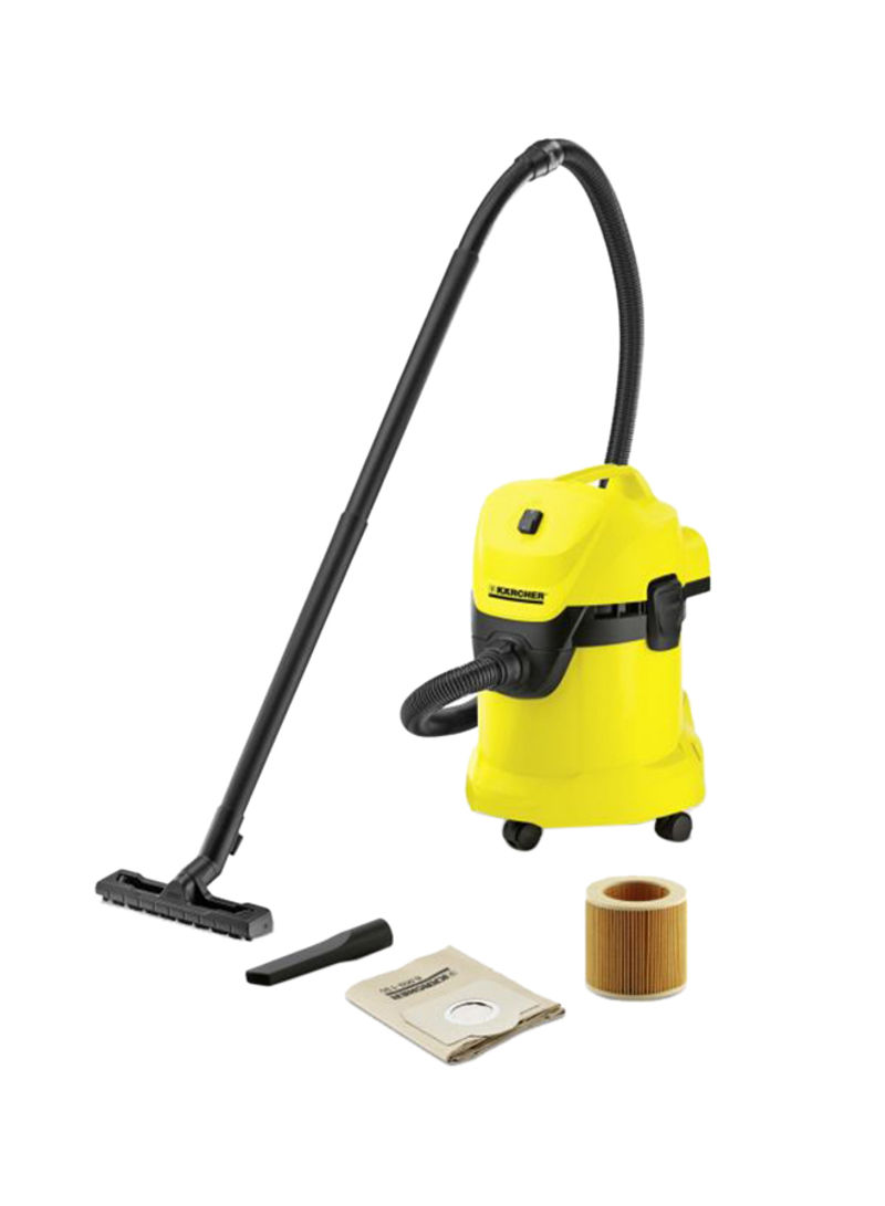Multipurpose Wet And Dry Drum Type Vacuum Cleaner 17L 1000W WD 3 *AE Yellow