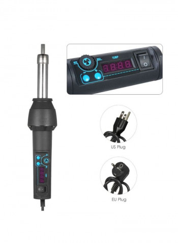 15-Piece Portable Digital Display Hot Air Gun Tool Black/Silver 290 x 60millimeter