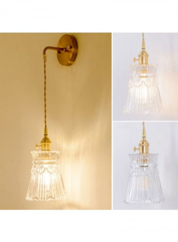Single-Head Braided Wire Copper Lamp Gold/White 25x25x25centimeter