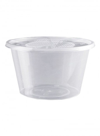 50-Piece Reusable Food Container Set Clear 1000ml