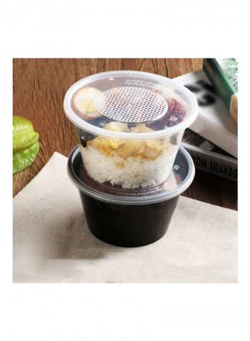 50-Piece Reusable Food Container Set Clear 1000ml