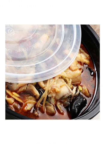 50-Piece Reusable Food Container Set Clear 1000ml