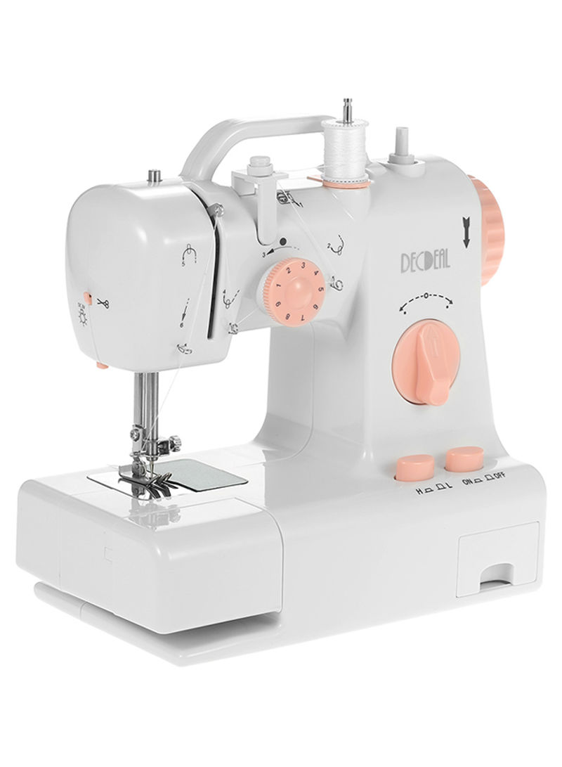 Electric Handheld Desktop Sewing Machine 111277 White/Orange