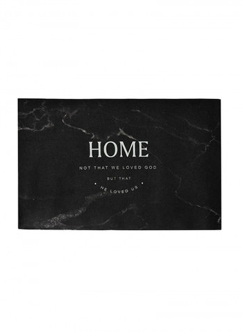 Rectangle Shaped Water Absorbent Mat Black 39x60centimeter
