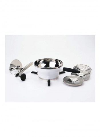 Stainless Steel Food Mill Silver