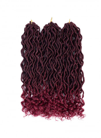 3-Piece Curly Hair Extension Red 20inch