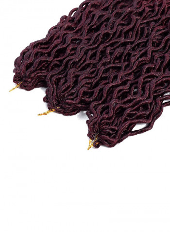 3-Piece Curly Hair Extension Red 20inch