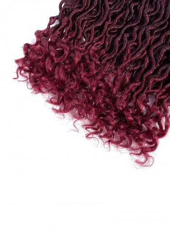 3-Piece Curly Hair Extension Red 20inch