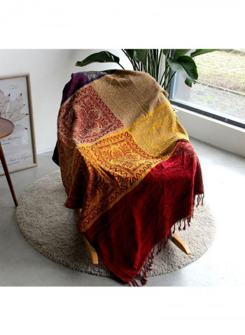 European Style Tassel Fringed Sofa Slipcover Multicolour 150 x 190centimeter