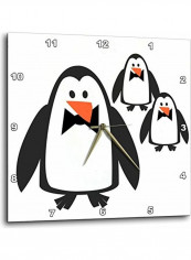 Penguins Printed Wall Clock Multicolour 10x10inch