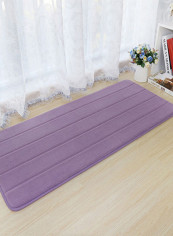 Striped Pattern Anti-Skid Floor Mat Purple 50 x 200centimeter