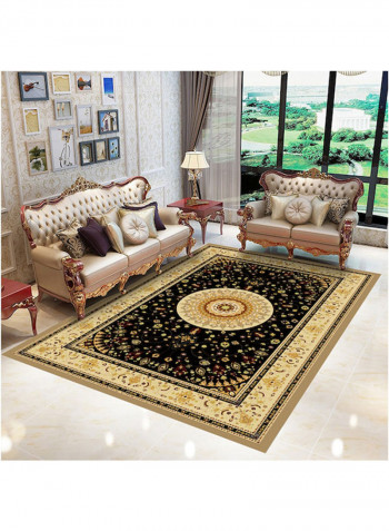 Soft Rectangle Flower Print Bedside Floor Mat Multicolour 140 x 200cm