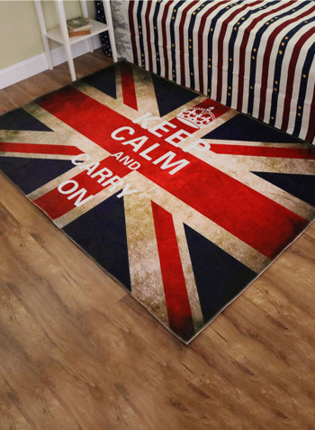 United Kingdom Flag Pattern Floor Mat Multicolour 60 x 90centimeter