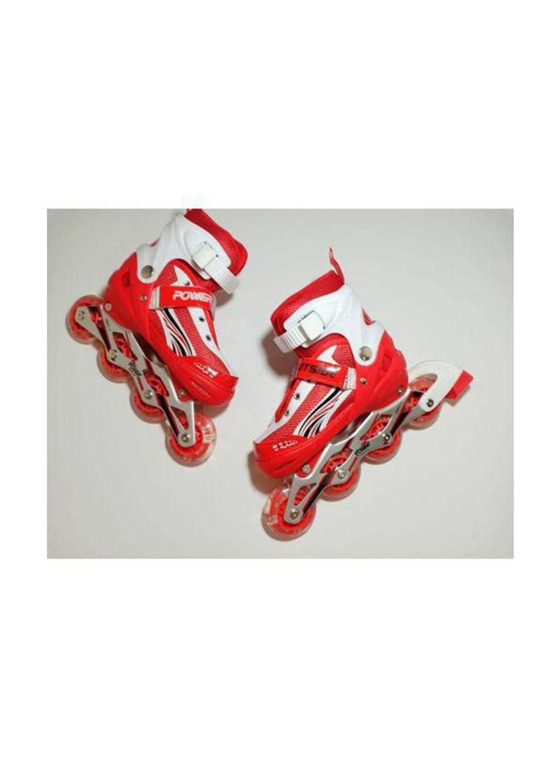 Adjustable Inline Roller Skate Shoes Red White One Sizecm