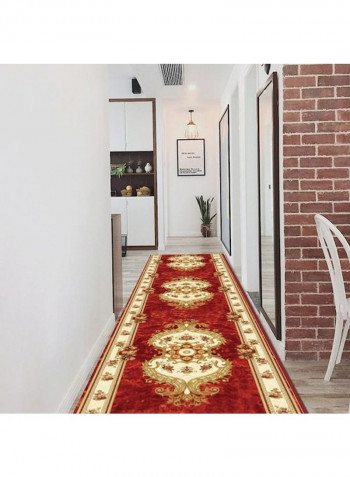 1-Piece Floral Pattern Anti-Skidding Carpet Multicolour M