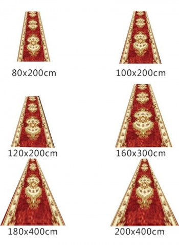 1-Piece Floral Pattern Anti-Skidding Carpet Multicolour M