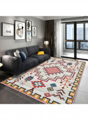Ethnic Style Print Non-Slip Floor Mat Multicolour 140x200cm