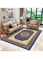 Soft Rectangle Geometry Print Floor Mat Multicolour 140 x 200cm