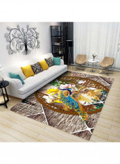 Soft Rectangle Printed Carpet Multicolour 140x200cm